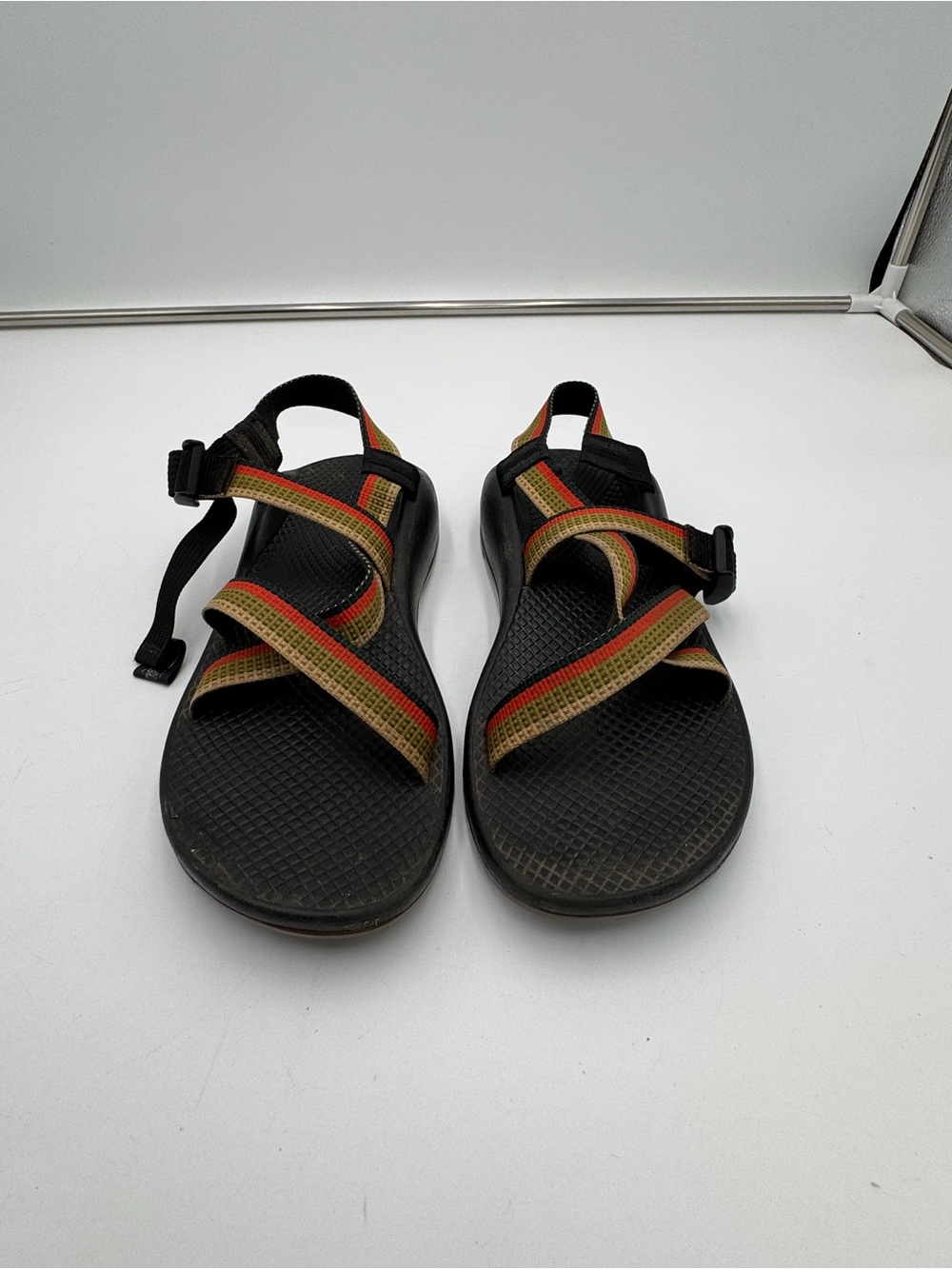 Chaco Women’s Size 9 Sport Sandals Black Olive Red Adjustable Straps Hiking
